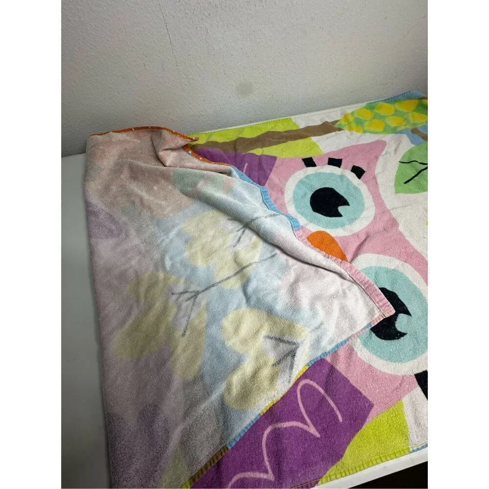 Rare Kohl’s Owl Beach Towel Cotton Size 29” x 55”
